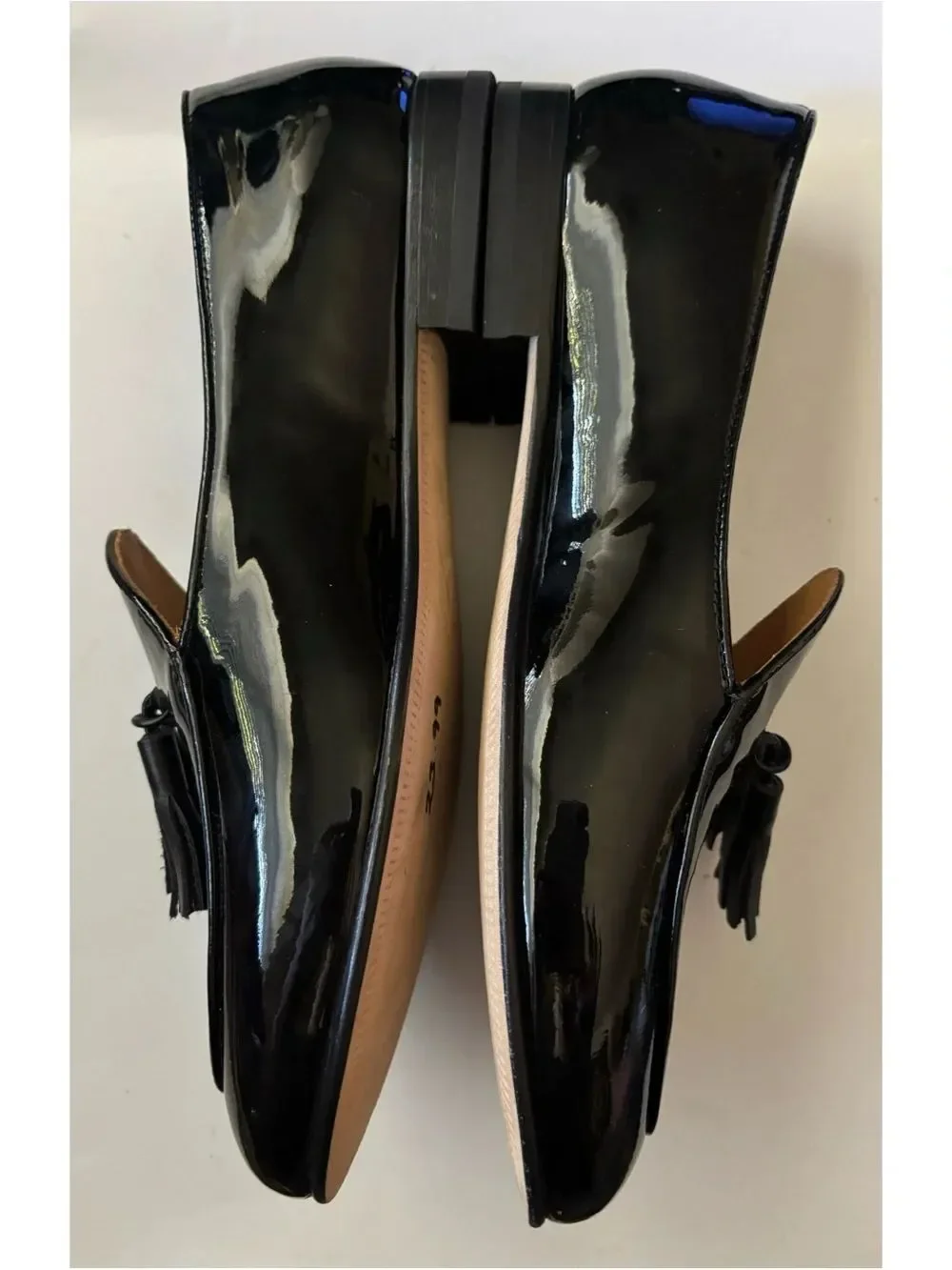 Del Toro Classic Black Patent Leather Tassel Loafers~like New ~ Size 10M